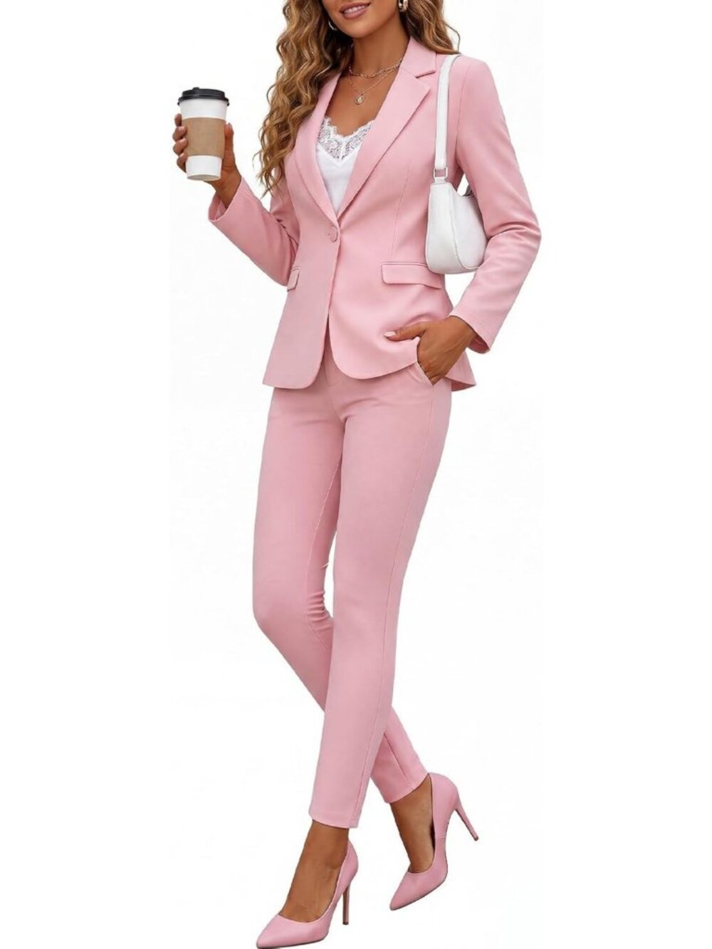 Chic Women's 2-Piece Suit Set | Slim Fit Business Casual Outfit for Work